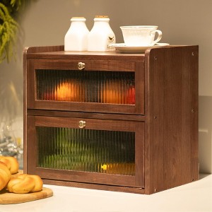 MOEPISY Solid Wood Bread Box for Kitchen Countertop - 1 of 4