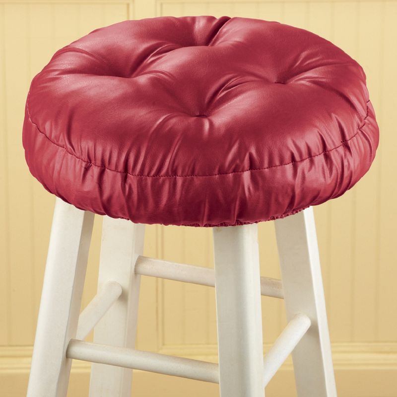 Collections Etc Foam-Padded Thick Waterproof Barstool Seat Cover Cushion with Slip Resistant Backing, 2 of 3