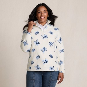 Lands' End Women's Anyweather Fleece Quarter Zip Pullover - 1 of 4