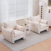 Aukfa Accent Chairs, Oversized Armchair with Side Pockets, Mid Century Modern Reading Chair, Ergonomic Comfy Sofa Chair for Office, Apartment - 3 of 4