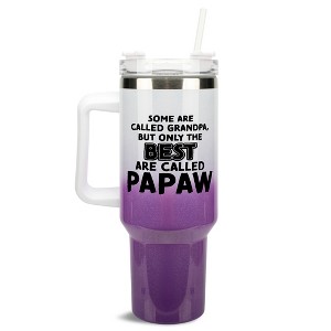 Elanze Designs Only The Best Are Called Papaw Grandpa 40 oz. Stainless Steel, Large Water Bottle Coffee Mug, Spill & Leak Resistant, Thermal Travel - 1 of 1