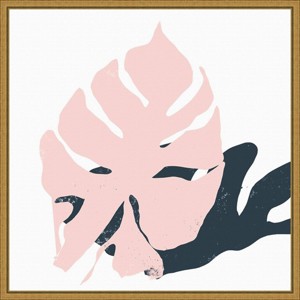16" x 16" Protector by Niya Christine Framed Canvas Wall Art Pink - Amanti Art - 1 of 4