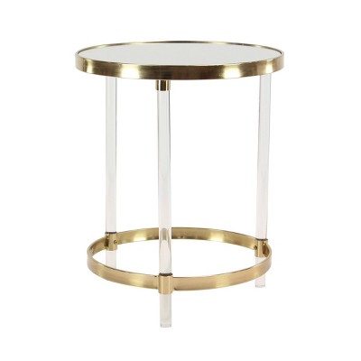 Contemporary Acrylic Accent Table Gold - Olivia & May