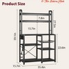 6-Tier Bakers Rack w/ Power Outlet, Microwave Stand w/Wire Basket, Coffee Bar Station, Kitchen Open Storage Shelves - 2 of 4