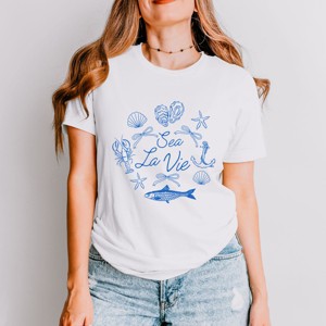 Simply Sage Market Sea La Vie Collage Short Sleeve Tee - 1 of 4