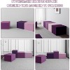 MaseiKar Pouf Ottoman Stuffed 3 Pieces Poufs Ottomans for Living Room Foot Rest Footstool for Under Desk, Foam Filled with Removable Cover£ - 4 of 4
