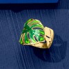 Ross-Simons Italian Green Enamel Monstera Leaf Ring in 14kt Yellow Gold Size 5 - 4 of 4