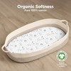KeaBabies Organic Bassinet Sheet for Baby Girls, Boys, 2-Pack Soothe Bassinet Fitted Sheets, Bedside Bassinet Mattress Sheet - 2 of 4