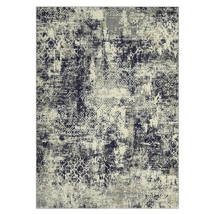 Area Rug with Rubber Backing Machine Washable Rug Modern Abstract Low Pile Rugs Foldable Stain Resistant Indoor Carpet for Living Room Bedroom - 1 of 4