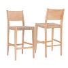 Set of 2 Clara Handwoven Seagrass Seat Barstools Natural - Powell Company - 2 of 4