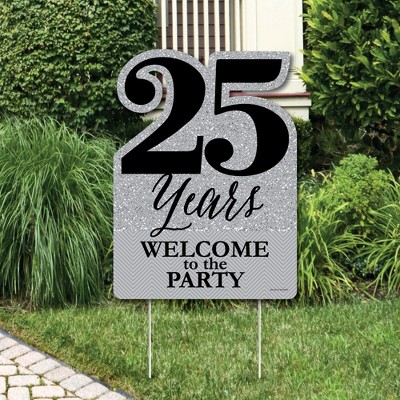 Big Dot of Happiness We Still Do - 25th Wedding Anniversary - Party Decorations - Anniversary Party Welcome Yard Sign