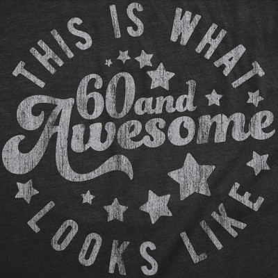 Мужские футболки Crazy Dog T-Shirts, Inc. Mens Funny T Shirts This Is What 60 and Awesome Looks Like Sarcastic Birthday Graphic Tee for Men - Crazy Dog Men's T Shirt for Birthdays Black XXL — фото 2