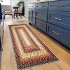 2x6 Runner Rug for Hallway Braided Printed Rug Machine Washable Indoor Throw Floor Cover Non Slip Boho Accent Kitchen Runner Rug, Red - 2 of 4