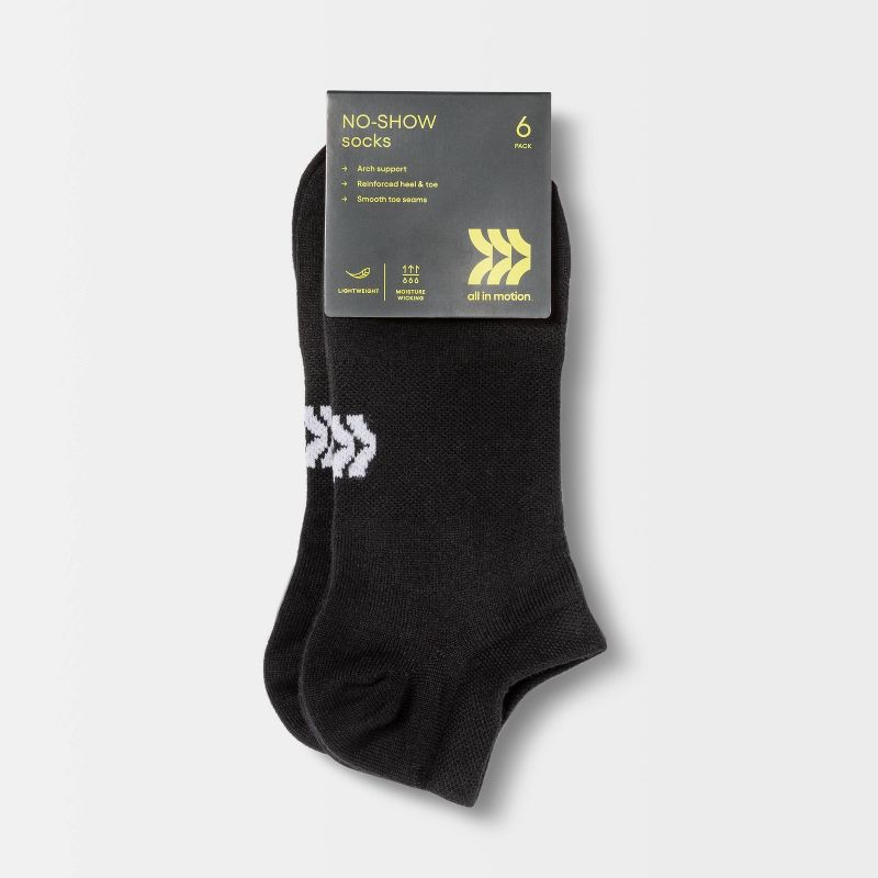 Women's Lightweight Active Mesh 6pk No Show Athletic Socks - All In Motion™ 4-10, 2 of 4