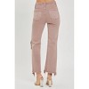 Women's High Rise Knee Distressed Straight Jean - RISEN - 4 of 4
