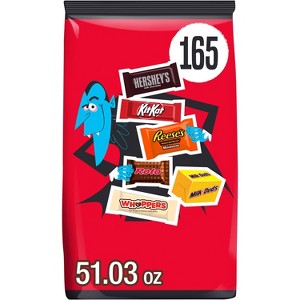HERSHEY'S Chocolate Assorted Halloween Candy Miniatures - 51.03oz/165pc - 1 of 4
