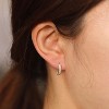 Cubic Zirconia Huggie Earrings 14k Gold Plated Tiny Earrings Small Huggie Hoop Earrings Simple Lightweight Hoops Gift for Women - 2 of 4