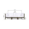 Syemin Patio Modern Accent Chairs, Outdoor Conversation Chairs, with Leisure Used, for Backyard, Garden, White, 90.75"*30.25"*26.5" - 3 of 4