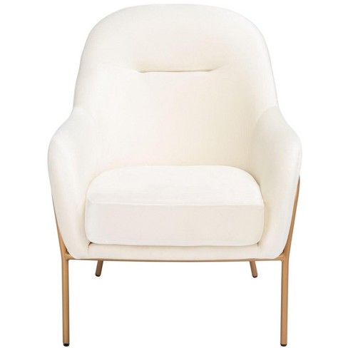 Eleazer Velvet Accent Chair  - Safavieh - image 1 of 4