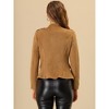 INSPIRE CHIC Women's Vintage Open Front Steampunk Button Faux Suede Jacket - 4 of 4