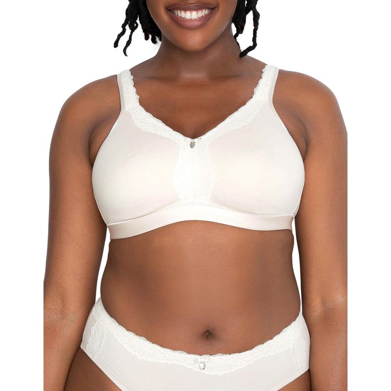 Curvy Couture  Women's Cotton Luxe Unlined Wireless Bra, 5 of 8
