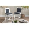 CAVINAS Modern Dining Chairs, 3-Piece Wood Counter Height Drop Leaf Dining Table Set with 2 Upholstered Dining Chairs for Small Place - 2 of 4