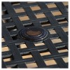 Cayman Square Cast Aluminum Table - Black Sand - Christopher Knight Home: Weather-Resistant, 4-Seater, with Umbrella Hole - 4 of 4