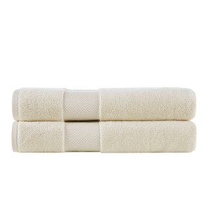 Vynxaria Natural 2 Piece Turkish Cotton Bath Sheet Set - 1 of 4