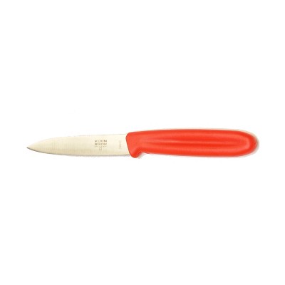 Kuhn Rikon Straight Paring Knife with Safety Sheath, 4 inch/10.16 cm Blade,  Red