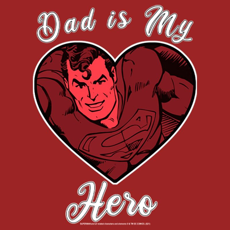 Women's Superman Valentine's Day Dad is My Hero T-Shirt, 2 of 5