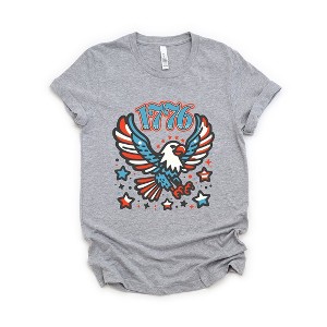 Simply Sage Market Women's Patriotic Eagle 1776 Short Sleeve Graphic Tee - 1 of 4