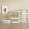 VECELO 4/5/6 Tier Vertical Narrow Shoe Rack, Freestanding Shoe Racks, Skinny Shoe Shelf, Compact Shoe Organizer for Small Spaces, Gray - 2 of 4