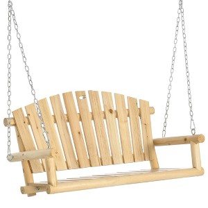 Outsunny 2-Seater Porch Swing, Outdoor Swing Chairs for Adults with Metal Chains for Deck, Patio, Garden, Backyard - 1 of 4