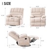 Kumasinova Oversized Swivel Rocker Recliner Chair, 350lb Capacity High-Resilience Sponge Recliner with 3 Modes,Beige Recliner Sofas for Living Room - 3 of 4