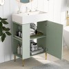 21.6 inch Free Standing Bathroom vanity with Sink,Open-shelving Bathroom Storage Cabinet with Soft Close Door Cabinet-Cuddlewood - 2 of 4