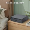 UNISOAR Biometric Fingerprint safe, Slide-Away Leather Wrapped Jewelry Storage Safe, Drawer Safe for Home and Vehicle - 2 of 4