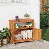 vidaXL Garden Console Table Natural Brown Solid Acacia Wood - 3 of 4