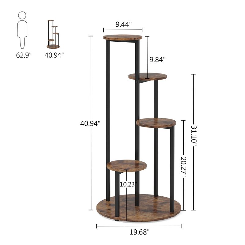 Tribesigns 4-Tier Plant Stand, 3 of 6