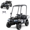 Costway 24V 7AH Kids Golf Cart 4WD 2 Seater Ride on Car with Sun Shade & Dump Bed Black - 2 of 4
