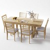 7-Piece Extendable Dining Table Set with Removable Leaf, 60–78" Wooden Table and 6 Upholstered Chairs, Expandable Kitchen Dining Room Furniture - 3 of 4