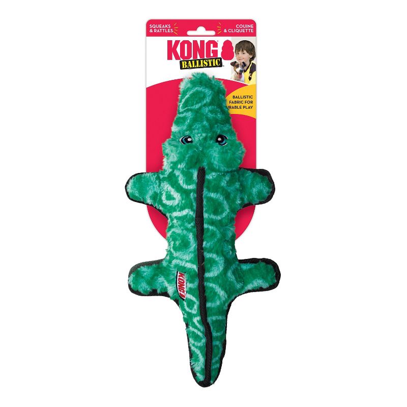 KONG Tough Plush Gator Dog Toy - Green, 4 of 9