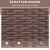 Aghana Digitals All-Weather PE Rattan Rocker with Steel Frame, Wine Red Cushions, Removable Covers - 4 of 4