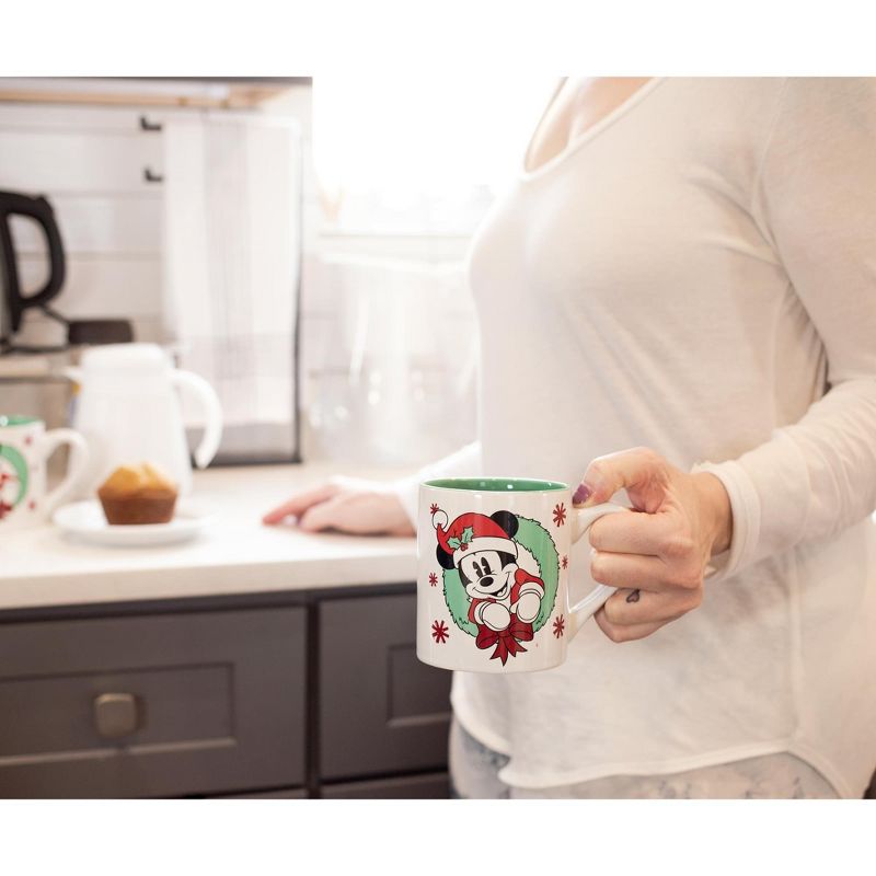 Silver Buffalo Mickey and Minnie Mouse Holiday Mugs, Set of 2 | Each Holds 14 Ounces, 5 of 8