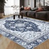 COZONY Washable Vintage Floral Rug, Non-Slip Low Pile Area Carpet for Multiple Home Spaces - 3 of 4