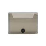 JAM Paper Large Business Card Holder Case 2 1/4 x 3 3/4 x 1 Smoke Gray 245232765