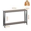 Console Table, 42.9" Entryway Table with Storage, Wood and Metal 2-Tier Narrow Sofa Table with Shelf for Living Room and Entryway Decor - 2 of 4