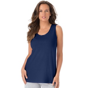 Dreams & Co. Plus Size Knit Sleep Tank - 1 of 4