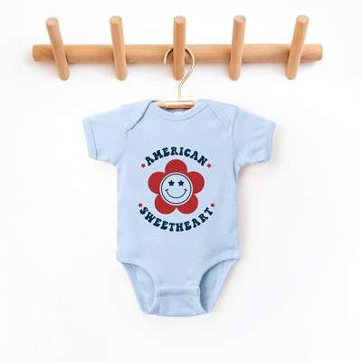 The Juniper Shop American Sweetheart Flower Baby Bodysuit