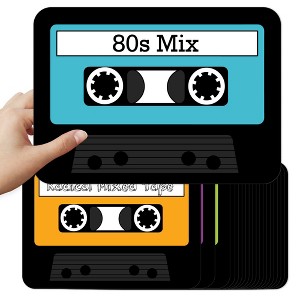Big Dot of Happiness 80's Retro - Assorted Cassette Tape Decorations DIY Totally 1980s Large Party Essentials - Set of 20 - 1 of 4