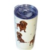 E & S Imports 7.0 Inch Dachshund Red Serengeti Tumbler Hot Of Cold Beverages Tumblers - 2 of 3